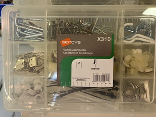 Ca. 44x Huishoudartikelen assortiment organizor
